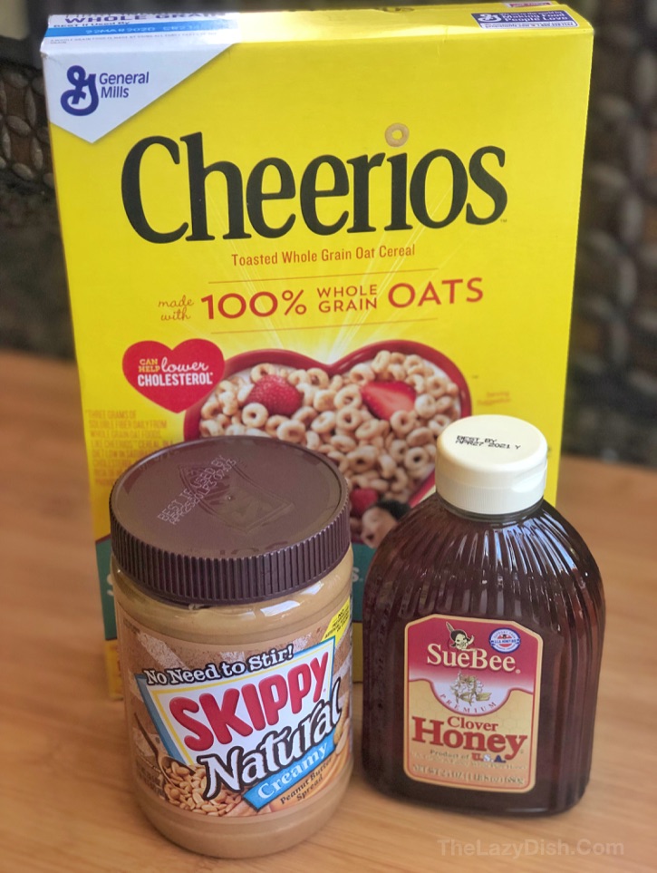 3 Ingredient Peanut Butter Cheerio Bars Treats