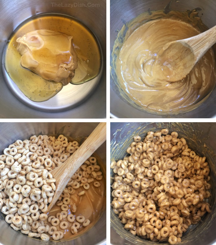 Easy 3 Ingredient Peanut Butter Cheerio Bars