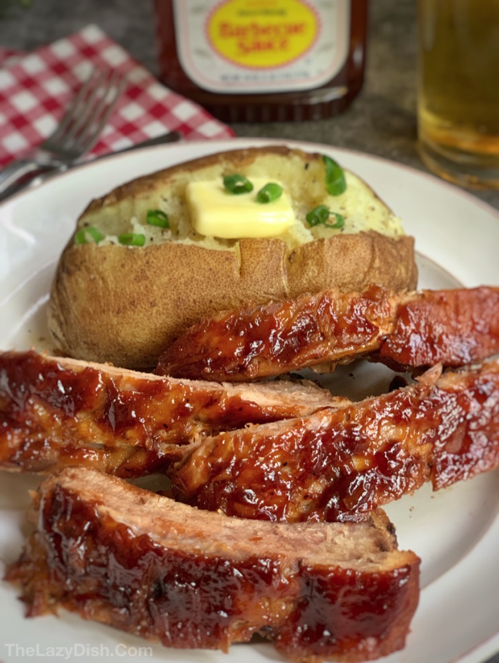 3 Ingredient Slow Cooker BBQ Ribs Recipe made with Dr Pepper! A fall off the bone recipe the entire family will love!