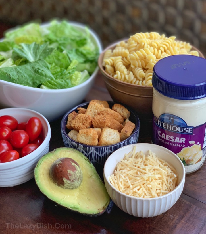 Caesar Pasta Salad Recipe Ingredients