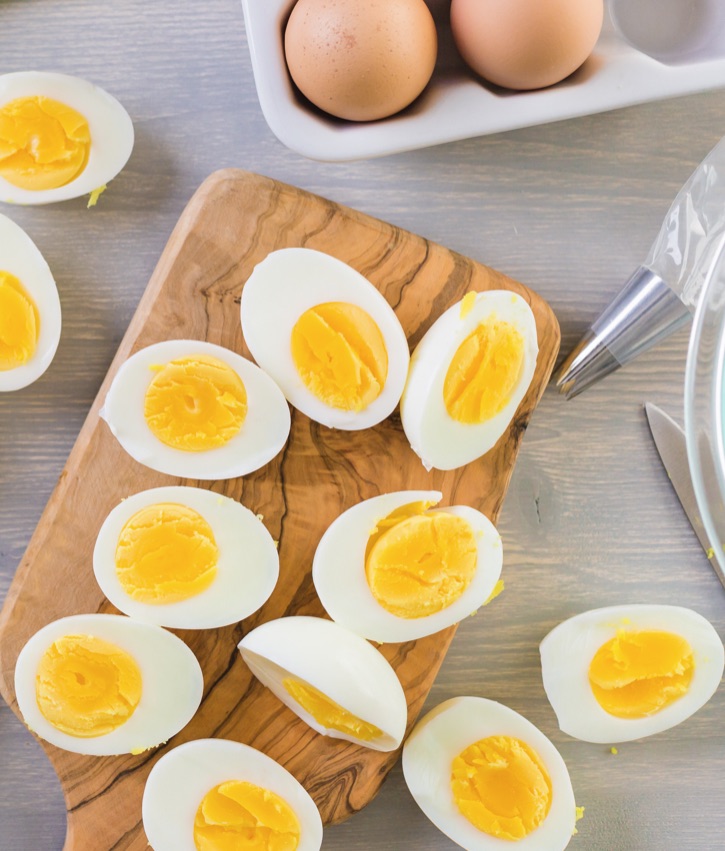 Tips and Tricks on how to boil eggs for easy peel removal.