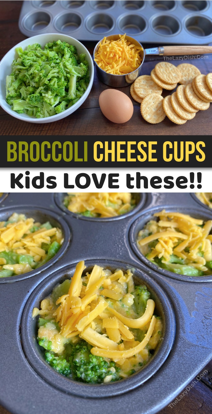 Fun, easy and healthy snack ideas for kids! Your toddlers and teenagers are going to love this quick, simple and budget friendly snack recipe! These healthy broccoli tots are made with just 4 ingredients: broccoli, cheddar cheese, crackers and an egg. Made in a mini muffin pan! A healthy after school snack idea for at home, on the go or school lunchbox recipe. #snackideas #easysnacks #healthy #instrupix 