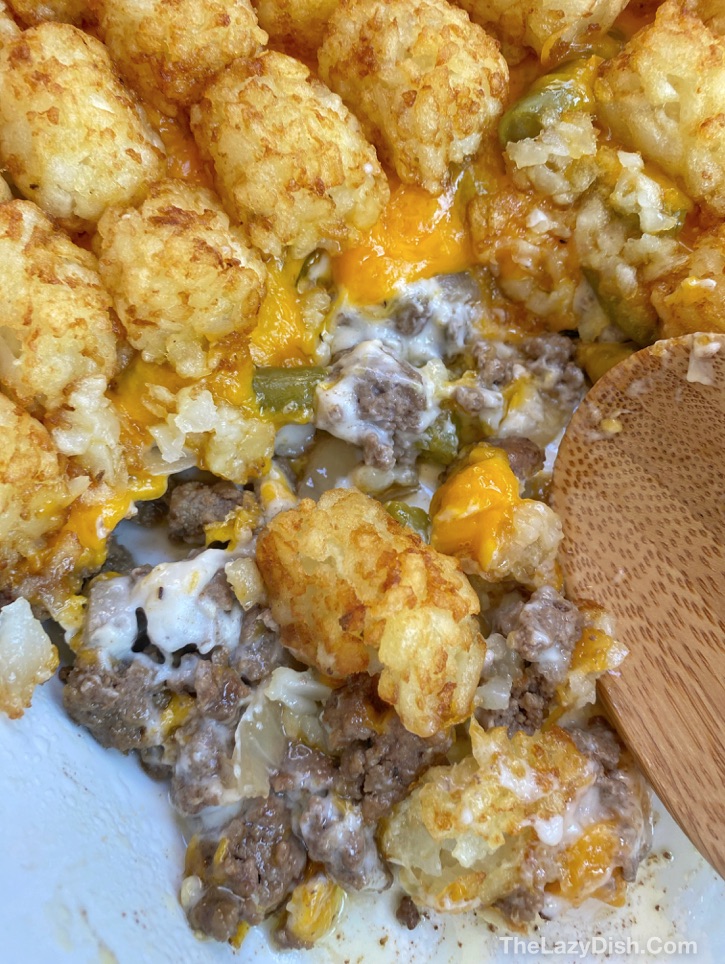 Comfort Food Recipes: Cheesy Ground Beef Tater Tot Casserole