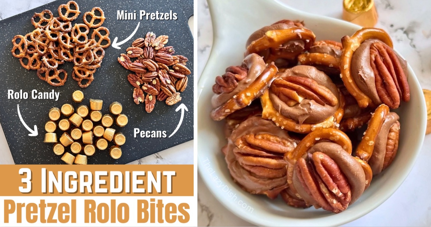 Chocolate Rolo Pretzel Bites