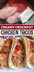 Easy Creamy Slow Cooker Shredded Chicken Tacos