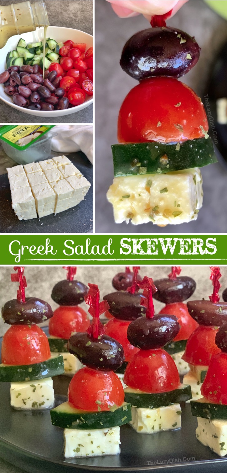 Greek Salad Skewers The Lazy Dish