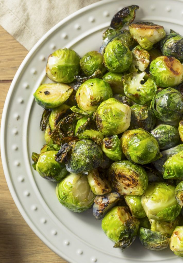 The BEST Crispy Garlic Roasted Brussels Sprouts Recipe