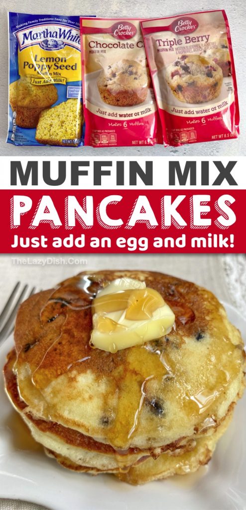 Muffin Mix Pancakes (Easy Breakfast Idea With Just 3 Ingredients!)