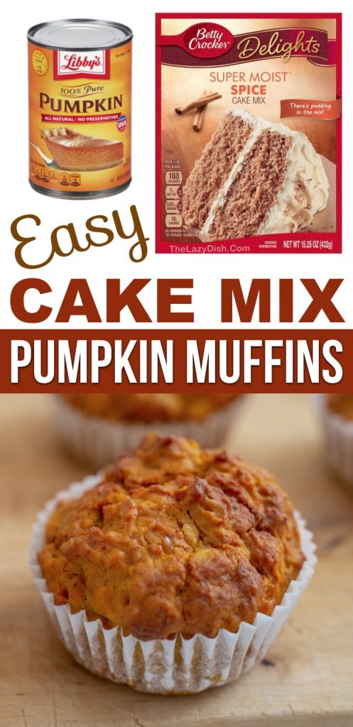 2 Ingredient Pumpkin Spice Muffins - The Lazy Dish