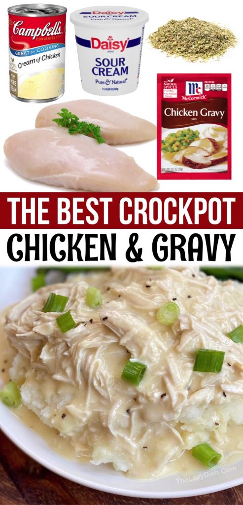 Easy Crockpot Chicken & Gravy Dinner Recipe