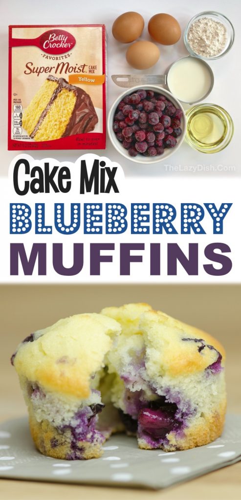 Quick And Easy Moist Blueberry Muffins Made With Cake Mix 1084