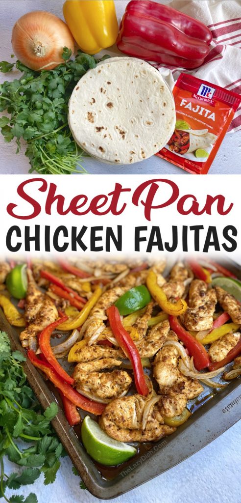 Sheet Pan Oven Baked Chicken Fajitas (Easy Dinner Recipe!)