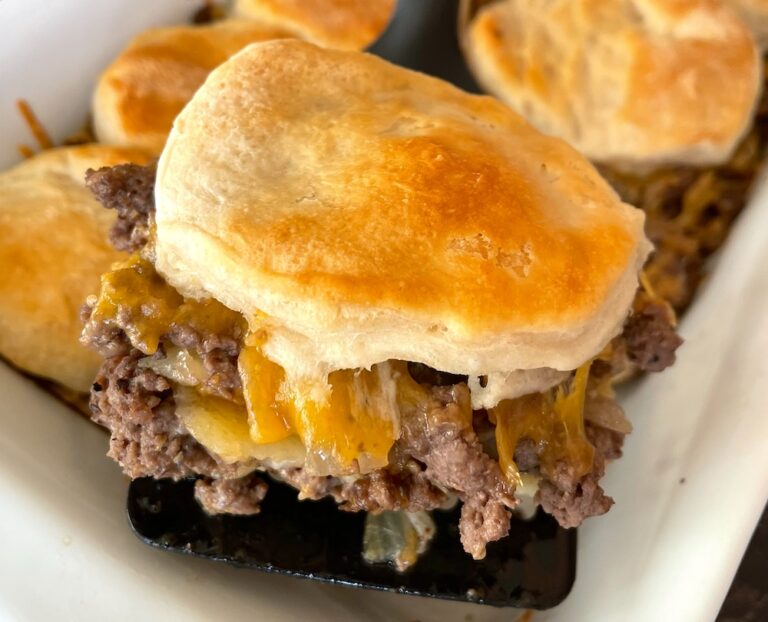 Chopped Cheeseburger Biscuits