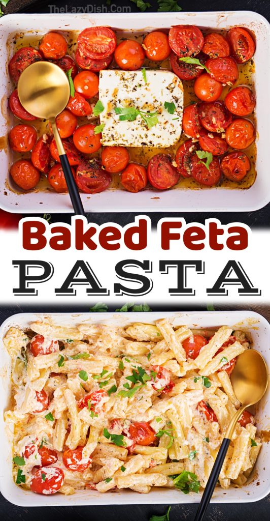Baked Feta Pasta (Easy Vegetarian Dinner Recipe)