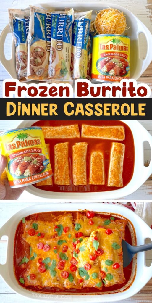 Frozen Burrito Enchilada Casserole Quick Easy Dinner Recipe