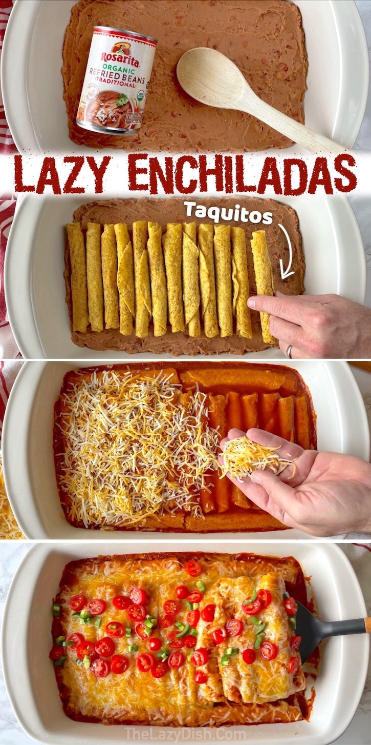 Lazy Enchiladas (Frozen Taquito Dinner Casserole)