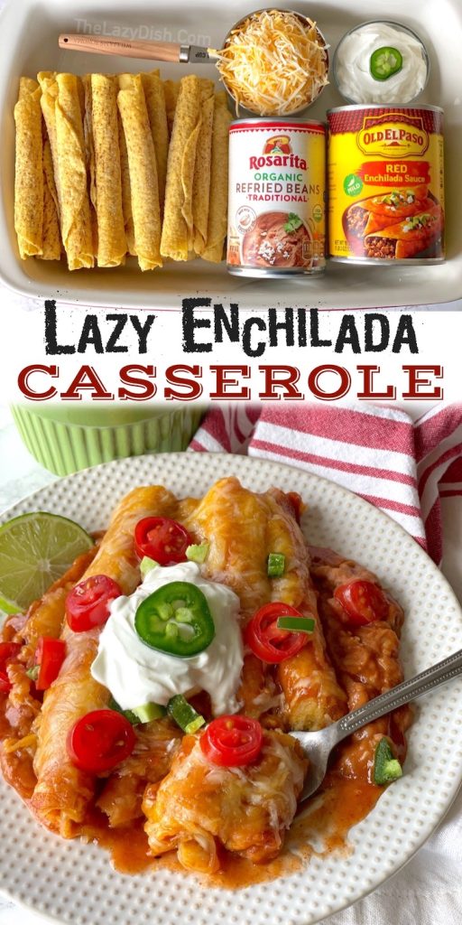 Lazy Enchiladas (Frozen Taquito Dinner Casserole)