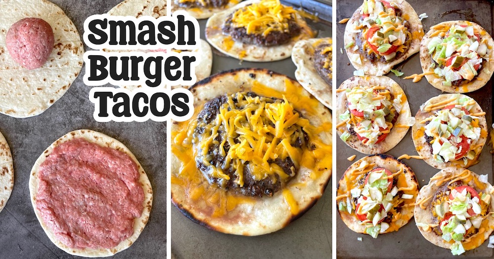 Smashed Cheeseburger Tacos