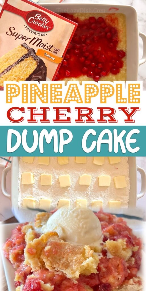 Easy Pineapple Cherry Dump Cake Dessert Recipe