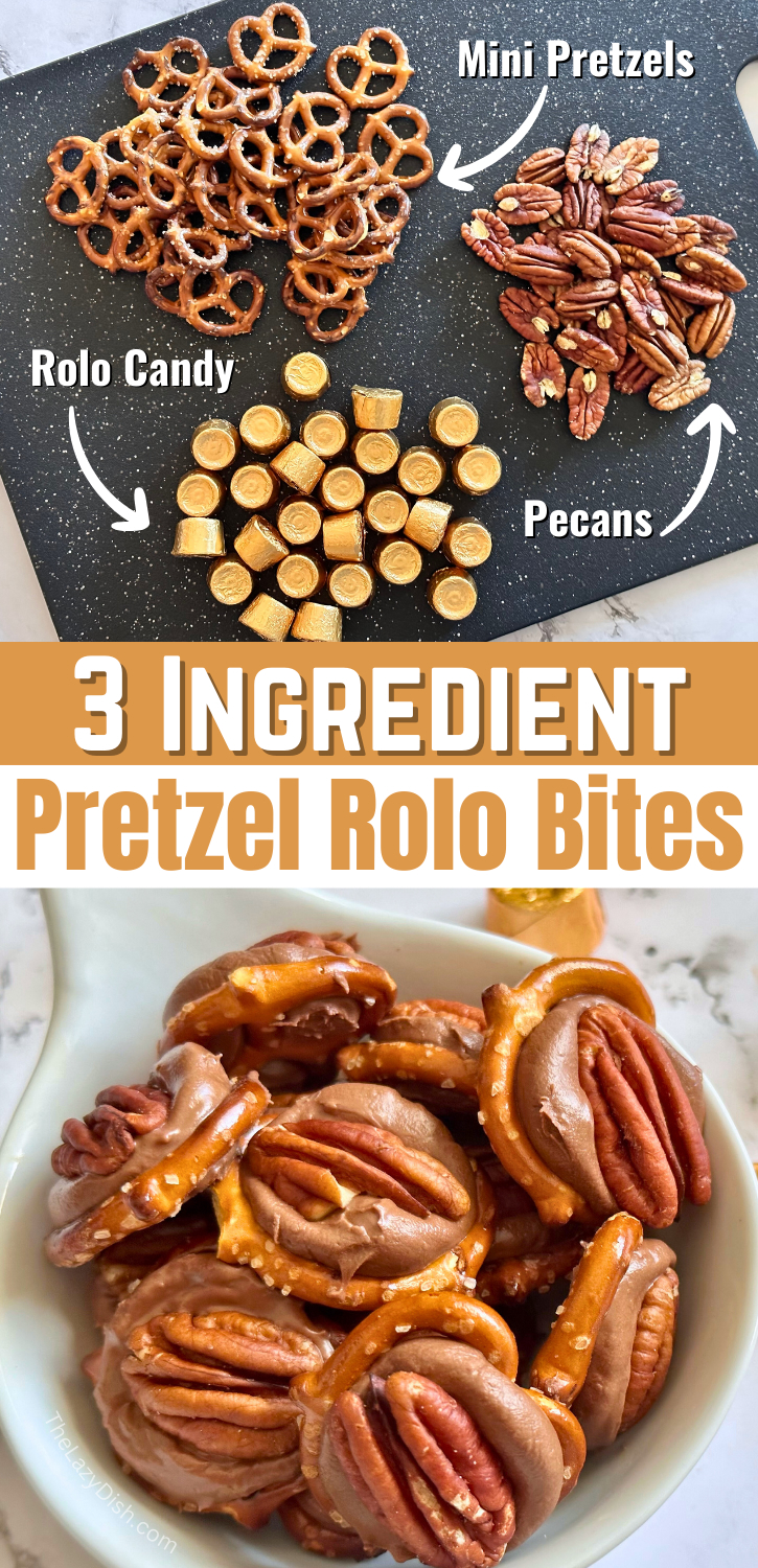 Chocolate Rolo Pretzel Bites