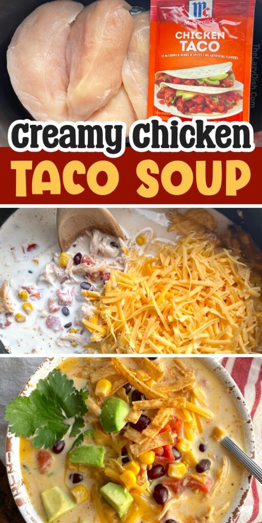 Easy Creamy Chicken Taco Soup