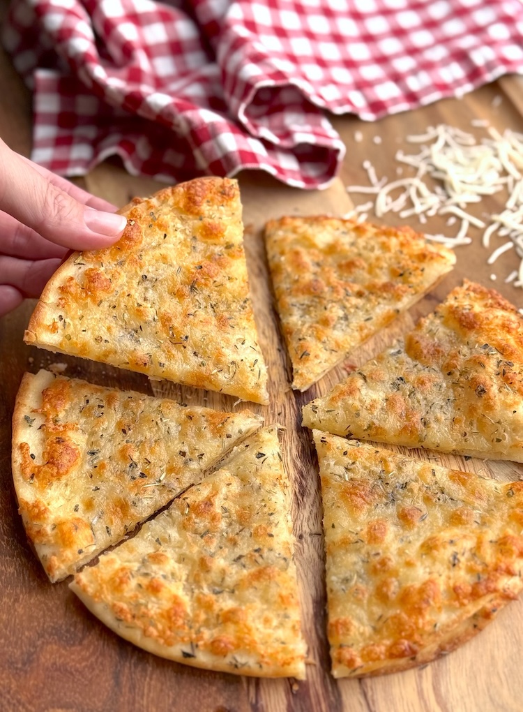 Quick, easy, and delicious! The easiest way to make garlic bread in your air fryer with flour tortillas. 