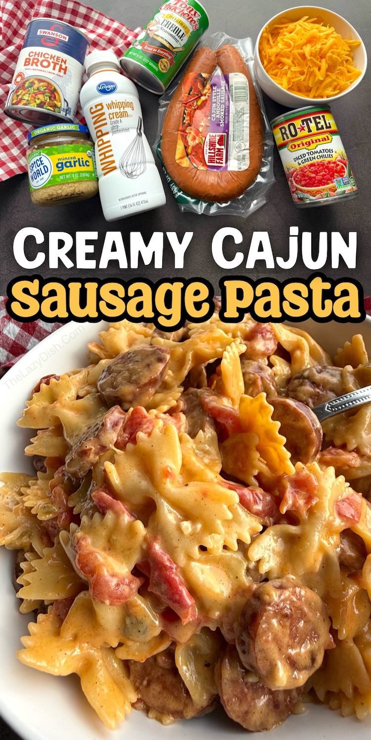 Don't you just love one pot dinners? Less dishes to wash and so easy to make! This creamy sausage pasta is absolutely delicious and made with simple ingredients. Your family will beg you to make it over and over again! If you're looking for one pot meals to make, add this to your dinner rotation. 