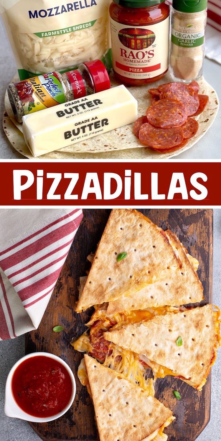 If you're looking for quick kid friendly dinners to make for your picky eaters, try these pizzadillas! A creative and tasty meal that your kids won't complain about made with just a handful of cheap ingredients. Load them up with yummy pizza toppings such as pepperoni and olives. 