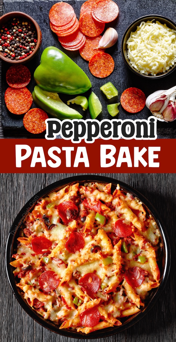 Pasta baked with all of your favorite pizza toppings to make a yummy kid friendly meal! You're going to love this list of easy dinner recipes to make with pepperoni. They are fun and simple to make on busy school nights and can be customized for your picky eaters. 