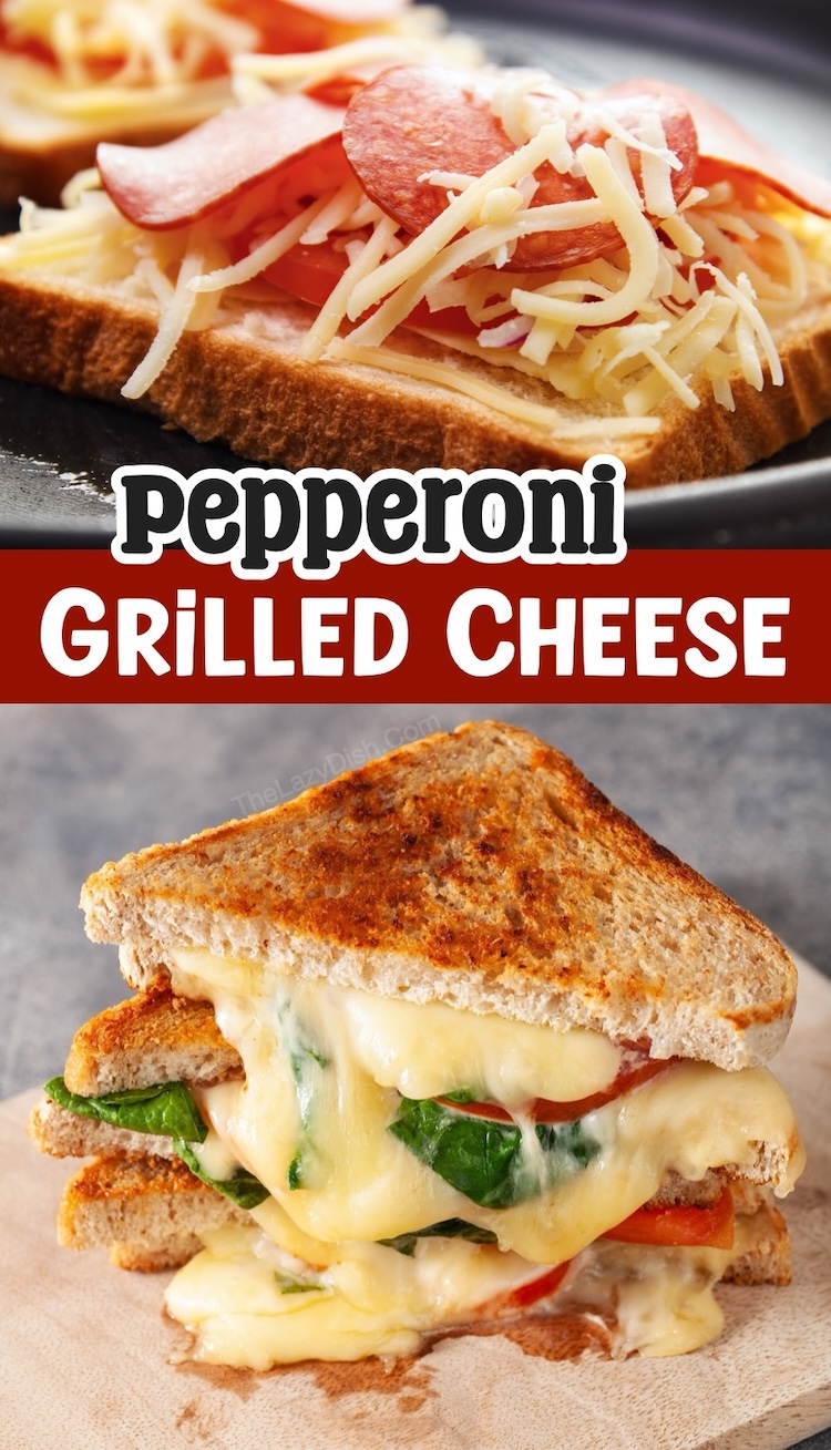 Looking for fun and easy dinner ideas to make with pepperoni? Try making a pizza grilled cheese! Stuff these easy sandwiches full of lots of gooey cheese and pepperoni to make amazing comfort food you can dip in pizza sauce. 