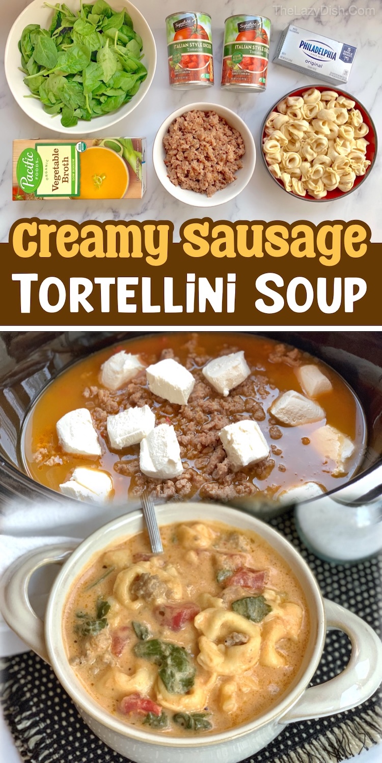 This easy slow cooker dinner is kid approved, simple to make, crazy good, and made with just a few simple and common ingredients! The ground sausage is packed full of flavor so there's need to even season this easy soup recipe. It's amazing comfort food even your picky eaters will gobble up without complaints. 