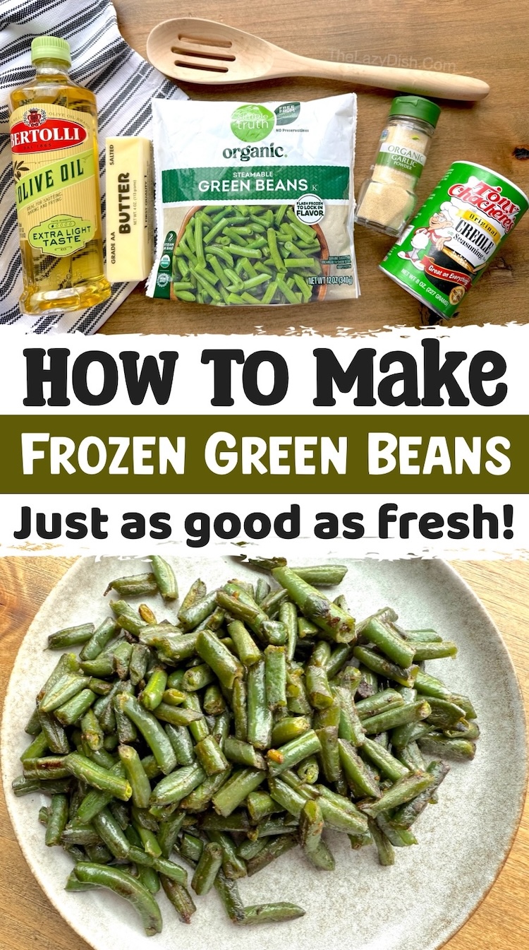 Frozen vegetables are a convenient healthy side dish for dinner, but if you don't like them soggy, green beans are the way to go! Here's how to make the best frozen green beans on your stove with simple ingredients you probably have at home. Load these delicious veggies upon with butter, oil, and lots of seasoning for healthy side dish even your picky kids will eat. 